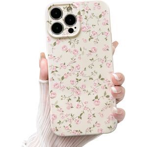 Apple iPhone 16 Pro Max Case Cute Flower Women Girls Floral Rose Design